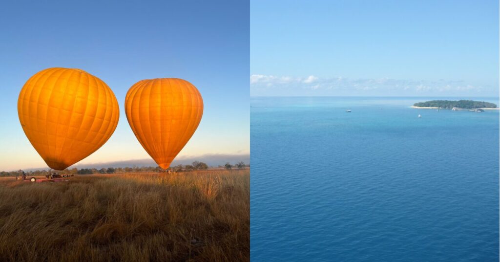 ケアンズ 熱気球&グリーン島ツアー