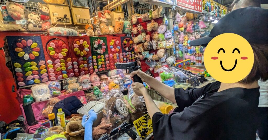 士林夜市のゲームコーナー