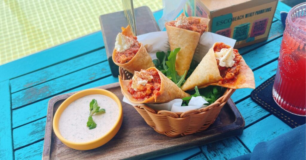 Esco Beachで食べたフード