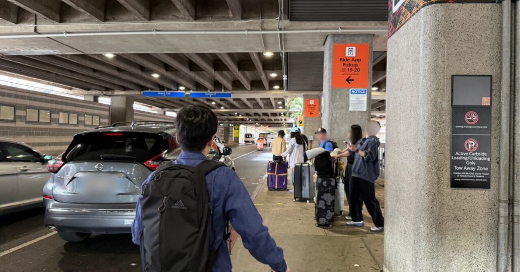 ホノルル空港ライドシェア乗り場